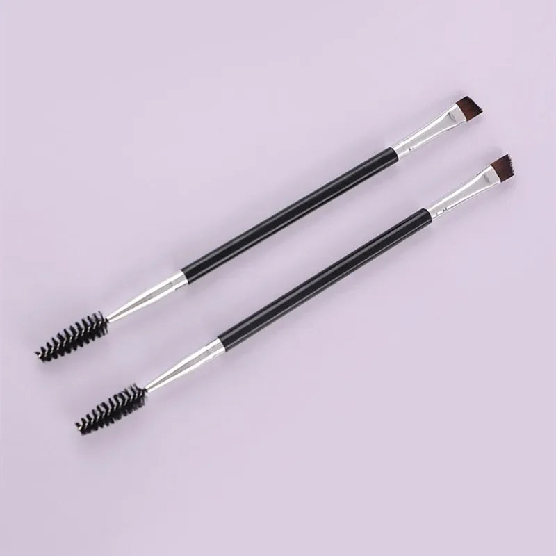 Double-ended Eyebrow Eyeliner Brush for Women Makeup Tools Eyelashes Brush Lash Curl Spiral Brush Angled Brow Powder Brushes