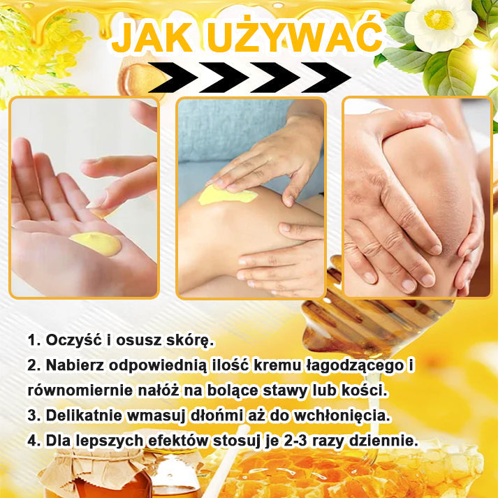 🎉XRLXRL® Krem z jadem pszczelim o natychmiastowym, wyjątkowo silnym działaniu przeciwbólowym – (Łagodzi ból związany z zapaleniem stawów, bólem mięśni i pleców oraz dolegliwościami kolan, barków, bioder, nadgarstków i dłoni)
