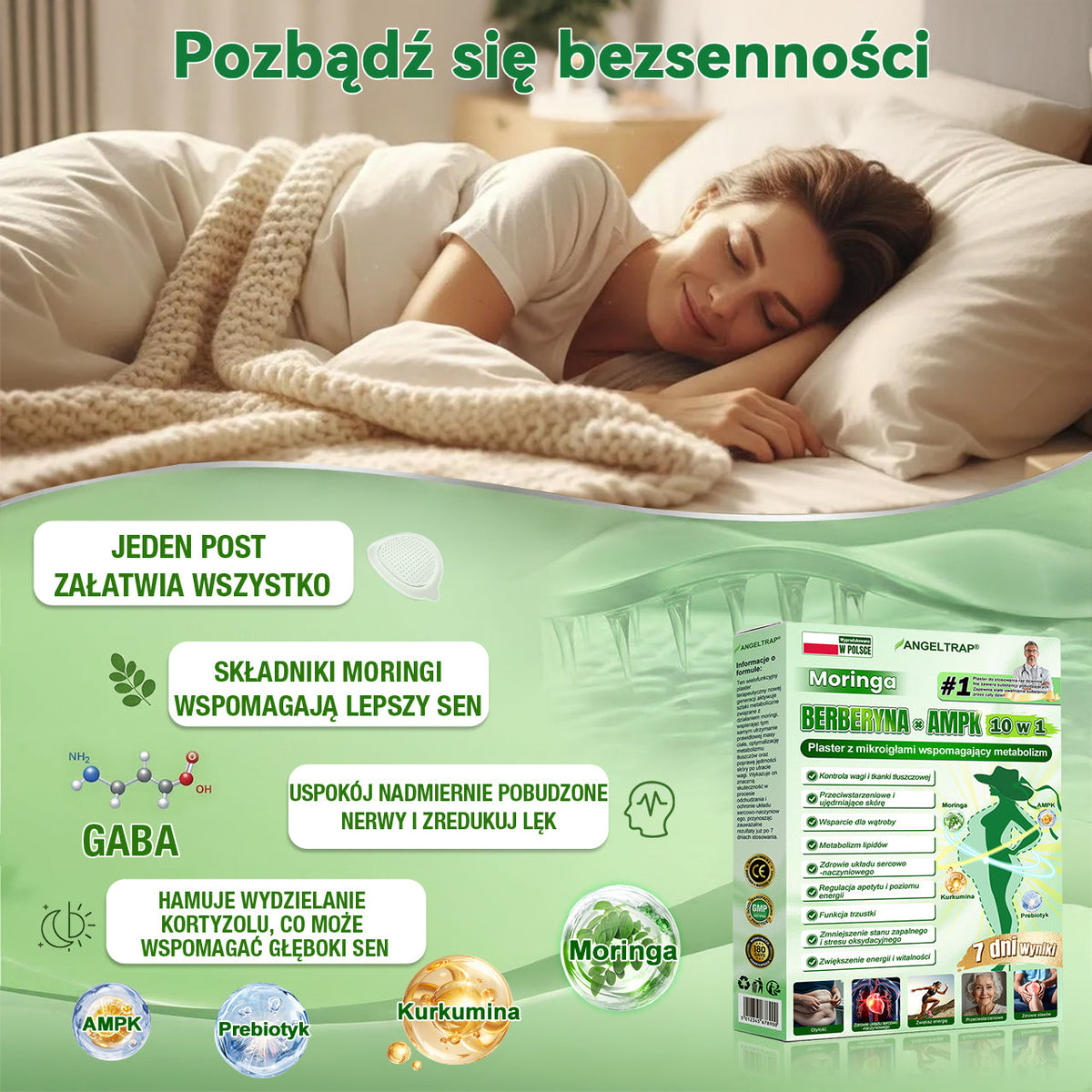 🪶💙𝑨𝑵𝑮𝑬𝑳𝑻𝑹𝑨𝑷® Moringa × Berberyna × AMPK 10-w-1 Wsparcie metaboliczne, plaster z nanotechnologią mikroigłową 🇵🇱(Wystarczy raz dziennie, widoczne efekty w 7 dni) ✅ Na otyłość, wiotką skórę, bezdech senny, problemy ze stawami i wiele innych