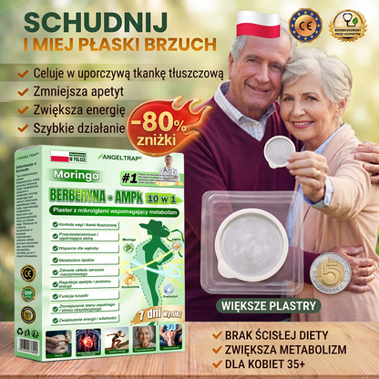 🪶💙𝑨𝑵𝑮𝑬𝑳𝑻𝑹𝑨𝑷® Moringa × Berberyna × AMPK 10-w-1 Wsparcie metaboliczne, plaster z nanotechnologią mikroigłową 🇵🇱(Wystarczy raz dziennie, widoczne efekty w 7 dni) ✅ Na otyłość, wiotką skórę, bezdech senny, problemy ze stawami i wiele innych
