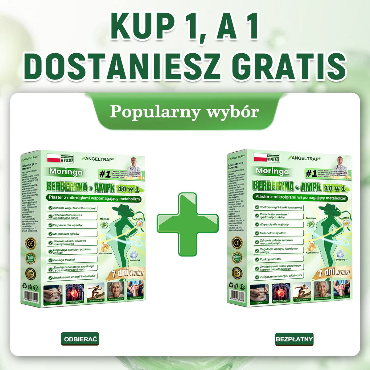 🪶💙𝑨𝑵𝑮𝑬𝑳𝑻𝑹𝑨𝑷® Moringa × Berberyna × AMPK 10-w-1 Wsparcie metaboliczne, plaster z nanotechnologią mikroigłową 🇵🇱(Wystarczy raz dziennie, widoczne efekty w 7 dni) ✅ Na otyłość, wiotką skórę, bezdech senny, problemy ze stawami i wiele innych