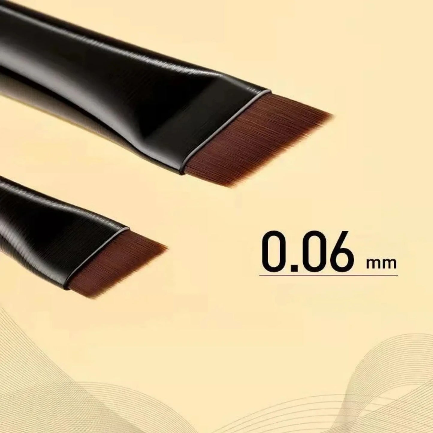 New 1pcs Eyebrow Contour Brush Blade Eyeliner Brush Portable Small Angle Horizontal Silkworm Brush Female Makeup Tool