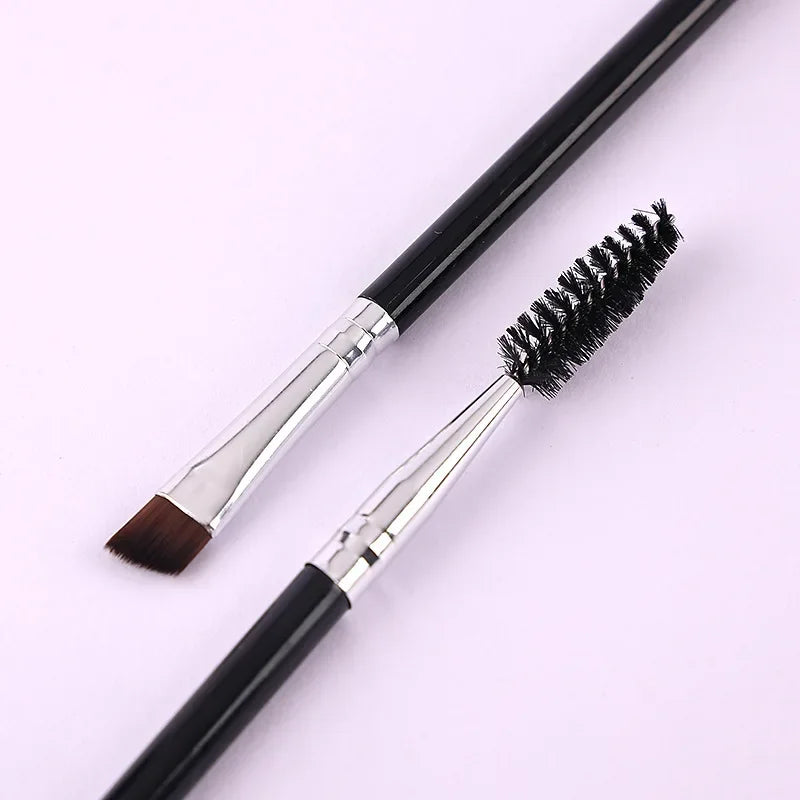 Double-ended Eyebrow Eyeliner Brush for Women Makeup Tools Eyelashes Brush Lash Curl Spiral Brush Angled Brow Powder Brushes