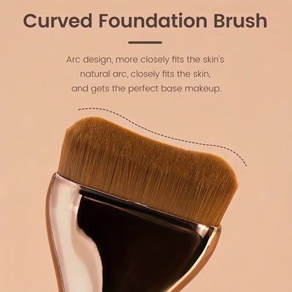 New 2Pcs Professional Foundation Makeup Brushes Soft Dense Hair for Blending Liquid, Cream Flawless Powder Makeup Beauty Tools