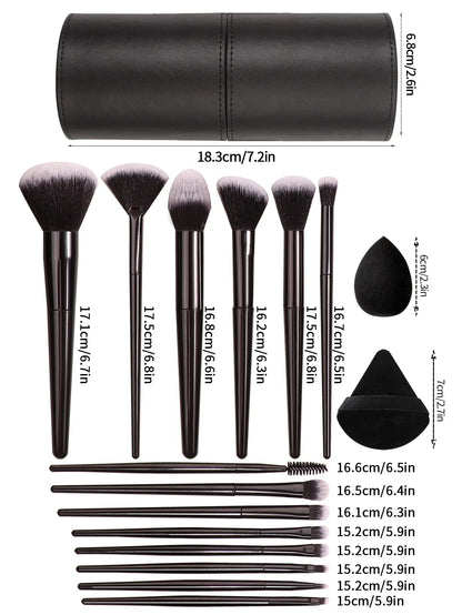 3~21pcs Fashion Makeup Brsuh Set Soft Hair Cosmetic Brushes With Makeup Brush Holder Beauty Egg And Powder Puff