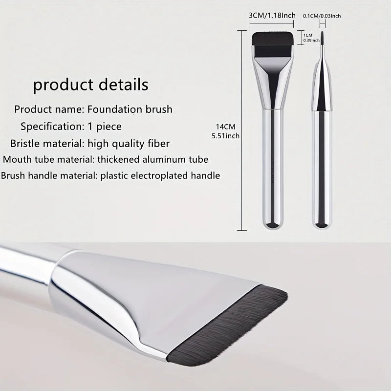 2PC Ultra Thin Foundation Brush Lightweight Face Contour Brush Flat Head Facial Mask Brush Blending Foundation Cream Makeup Tool