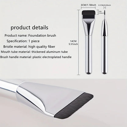 2PC Ultra Thin Foundation Brush Lightweight Face Contour Brush Flat Head Facial Mask Brush Blending Foundation Cream Makeup Tool
