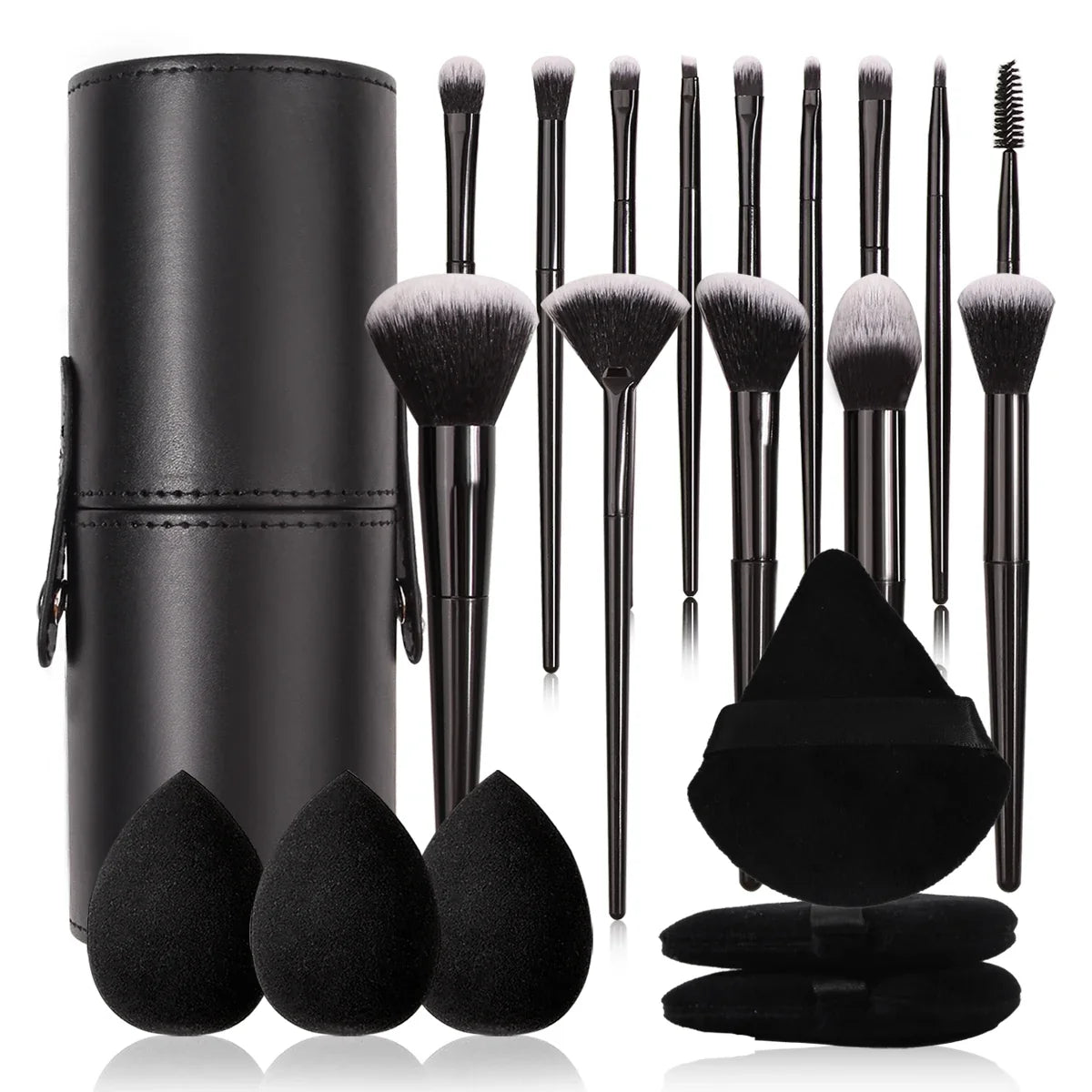 3~21pcs Fashion Makeup Brsuh Set Soft Hair Cosmetic Brushes With Makeup Brush Holder Beauty Egg And Powder Puff