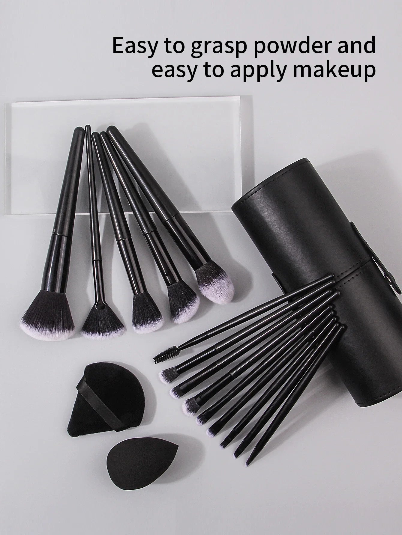 3~21pcs Fashion Makeup Brsuh Set Soft Hair Cosmetic Brushes With Makeup Brush Holder Beauty Egg And Powder Puff
