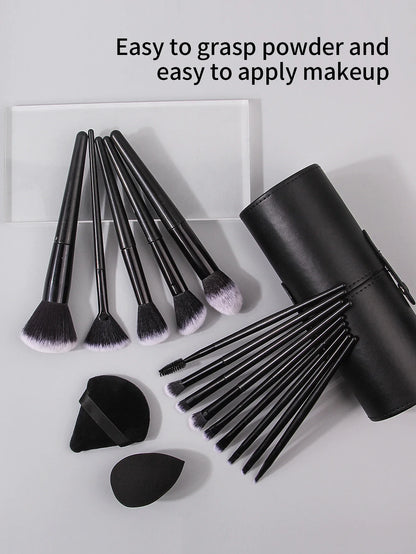 3~21pcs Fashion Makeup Brsuh Set Soft Hair Cosmetic Brushes With Makeup Brush Holder Beauty Egg And Powder Puff