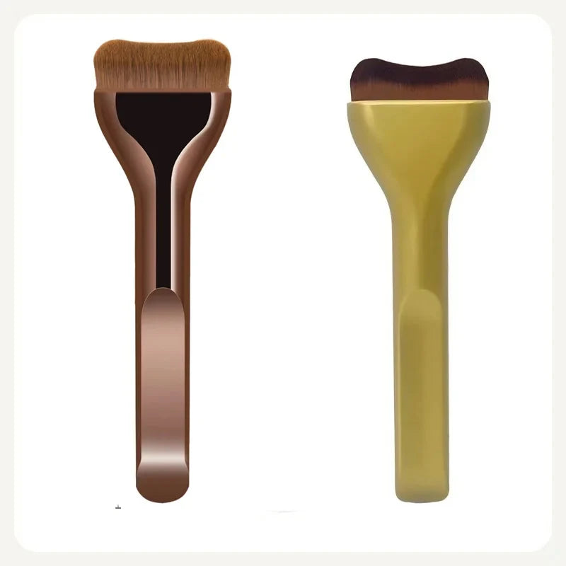 New 2Pcs Professional Foundation Makeup Brushes Soft Dense Hair for Blending Liquid, Cream Flawless Powder Makeup Beauty Tools
